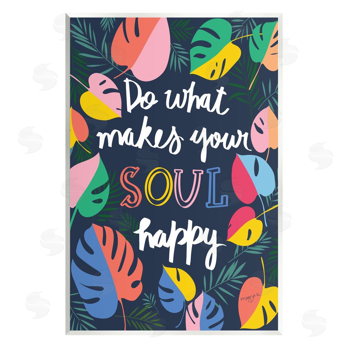 Pragya Kothari Happy Soul Phrase Wall Plaque Artside_