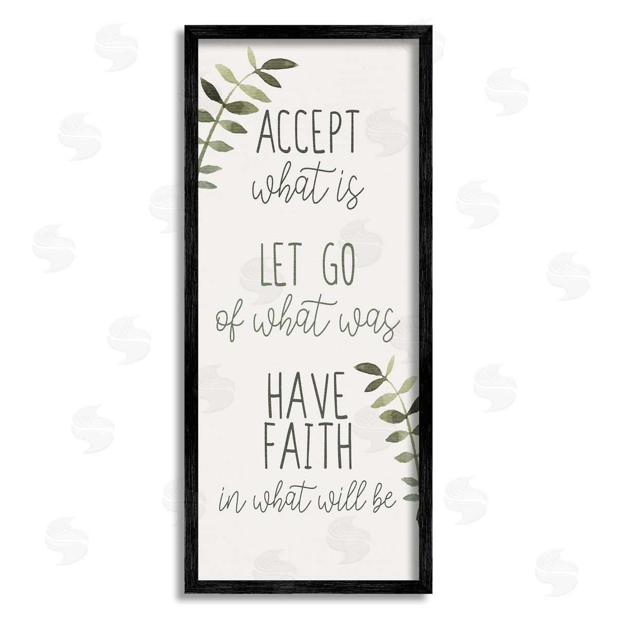 Kim Allen Accept & Have Faith Black Framed Giclee Wall Artside_
