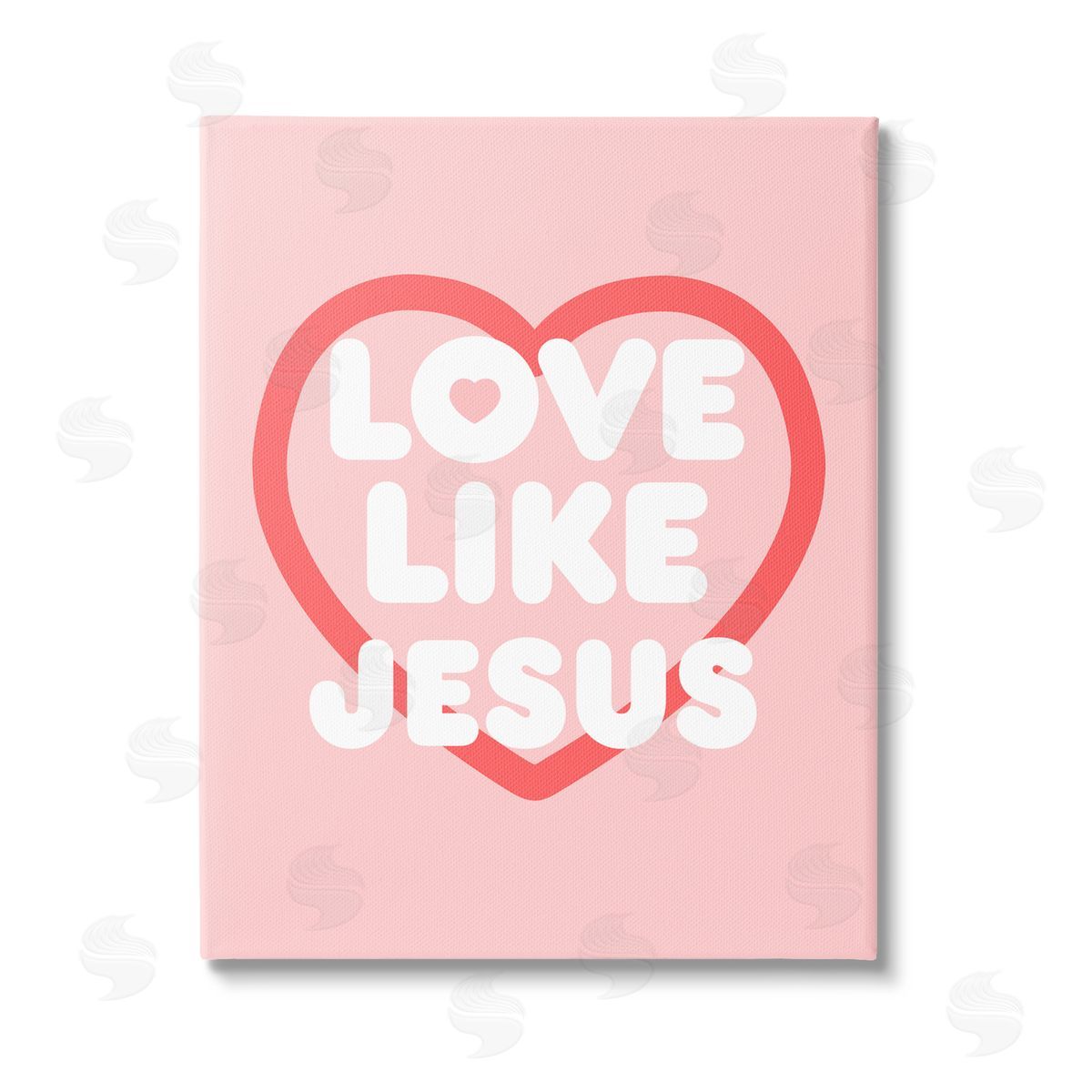 Stupell Studio Love Like Jesus Heart Canvas Wall Art