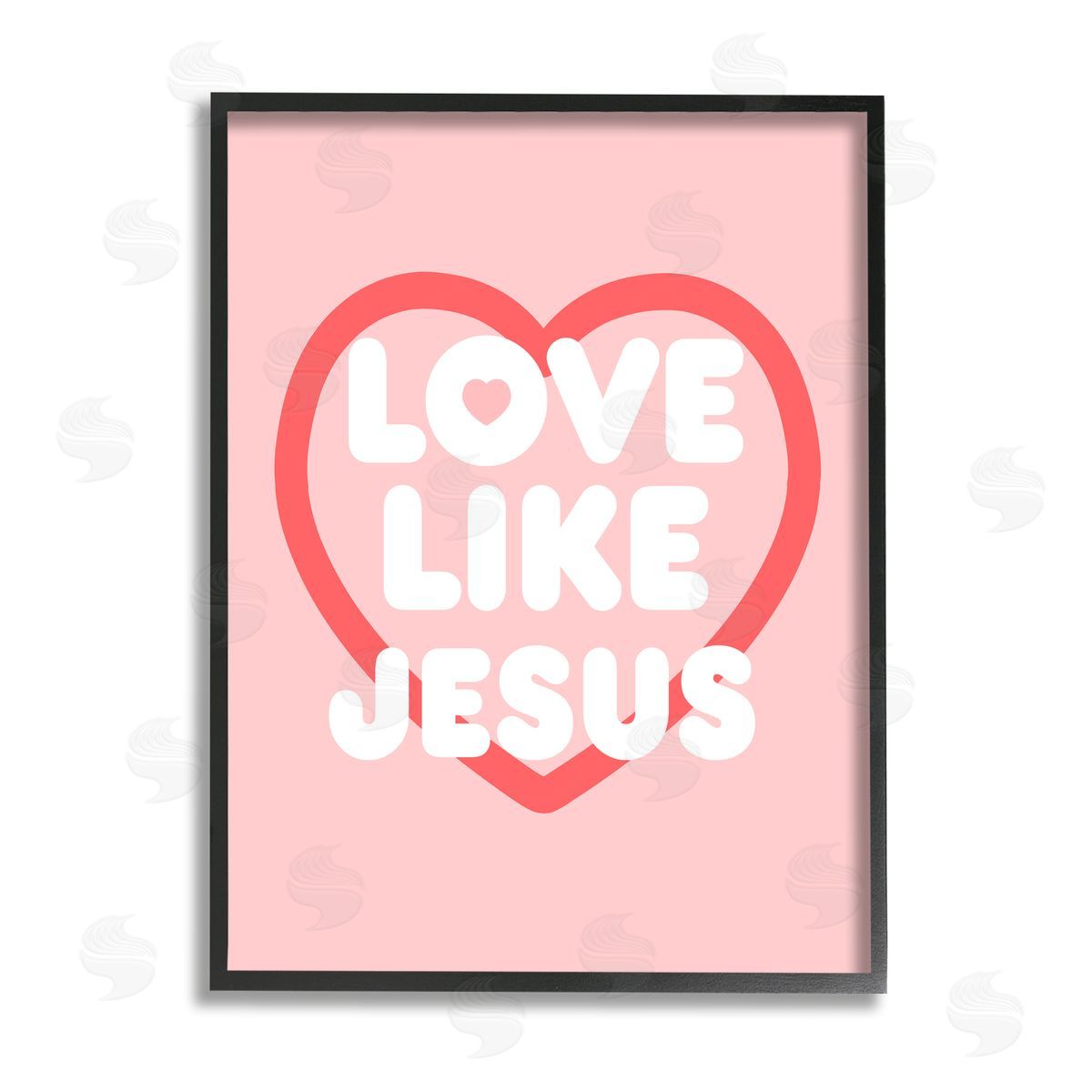 Stupell Studio Love Like Jesus Heart Black Framed Giclee Wall Artside_