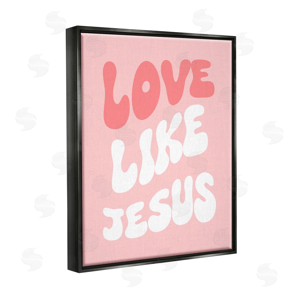 Stupell Studio Love Like Jesus Retro Black Floater Frame Canvas Artside_