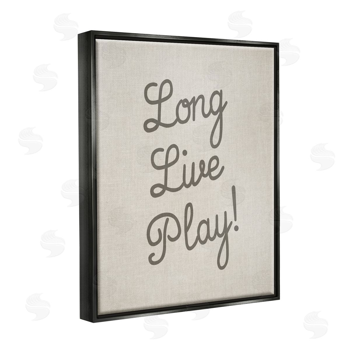 Stupell Studio Long Live Play Phrase Black Floater Frame Canvas Artside_
