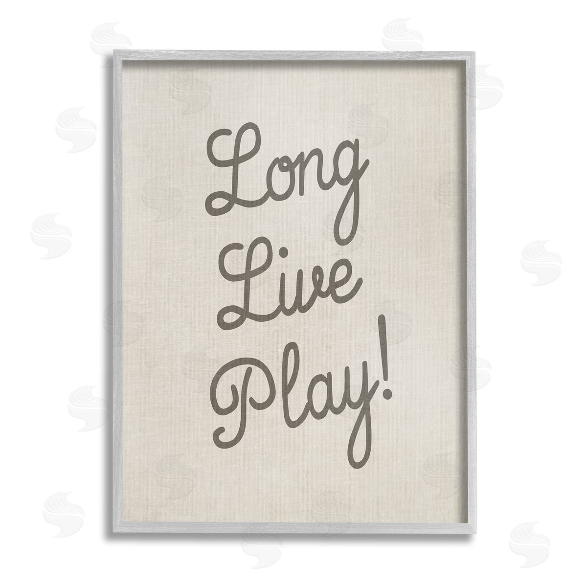 Stupell Studio Long Live Play Phrase Gray Framed Giclee Wall Artside_