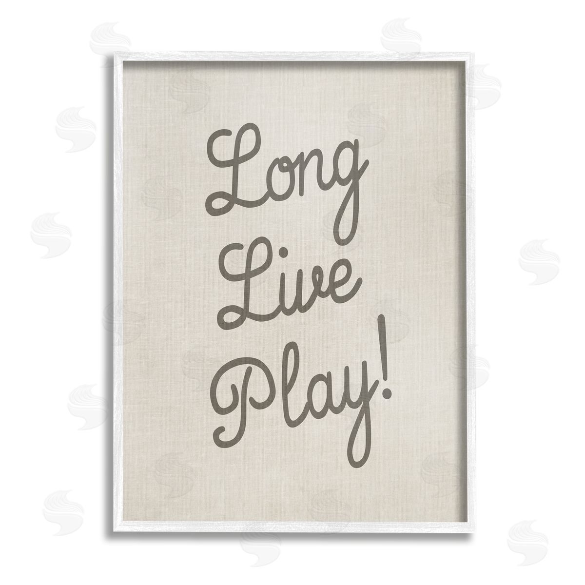 Stupell Studio Long Live Play Phrase White Framed Giclee Wall Artside_