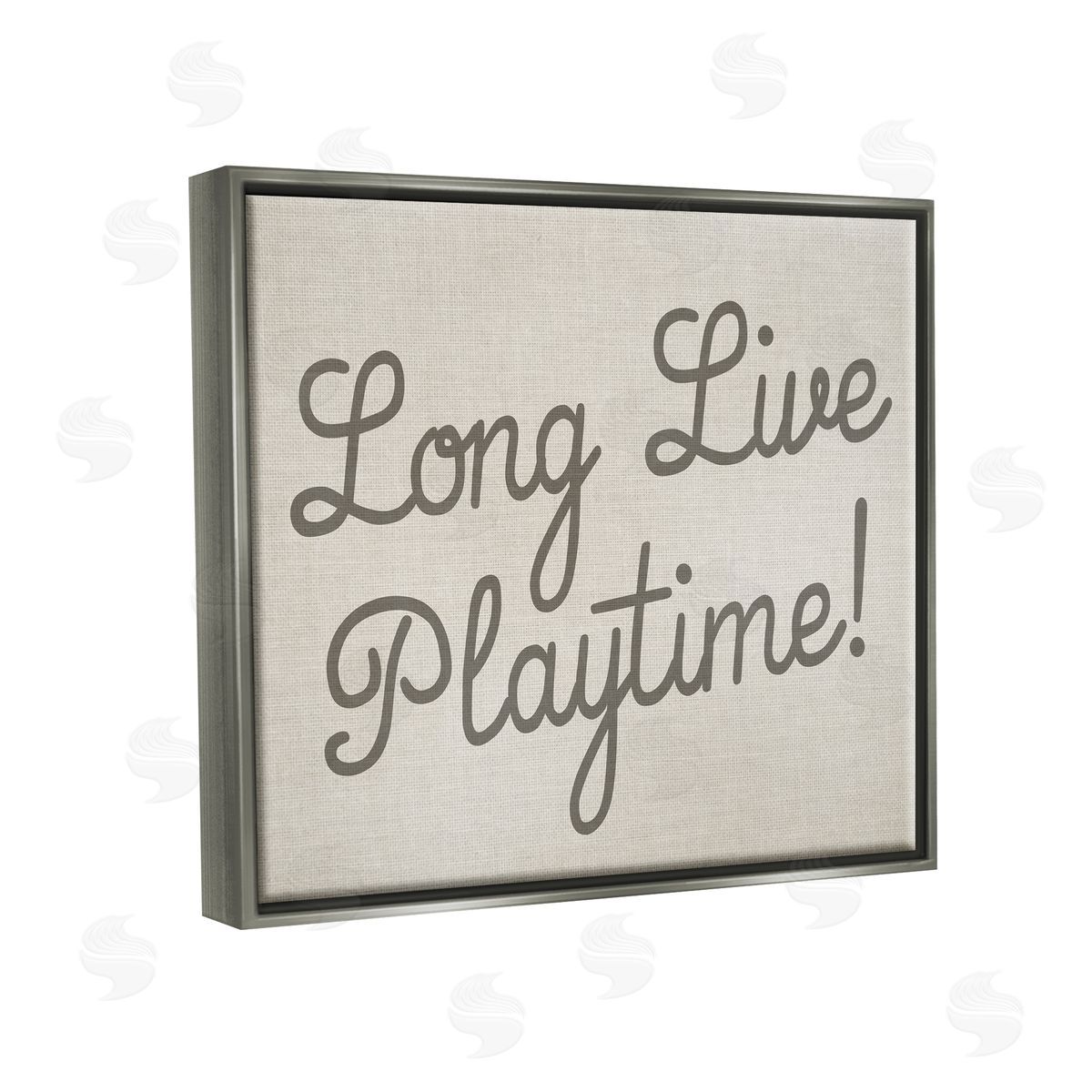 Stupell Studio Long Live Playtime Gray Floater Frame Canvas Artside_