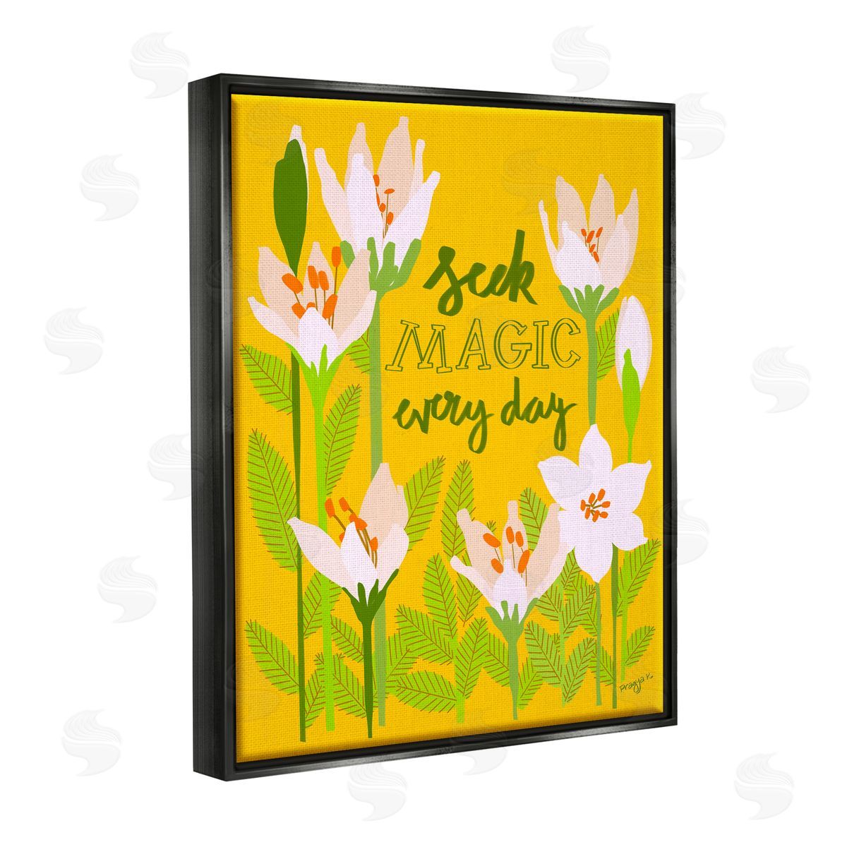 Pragya Kothari Seek Magic Every Day Black Floater Frame Canvas Artside_