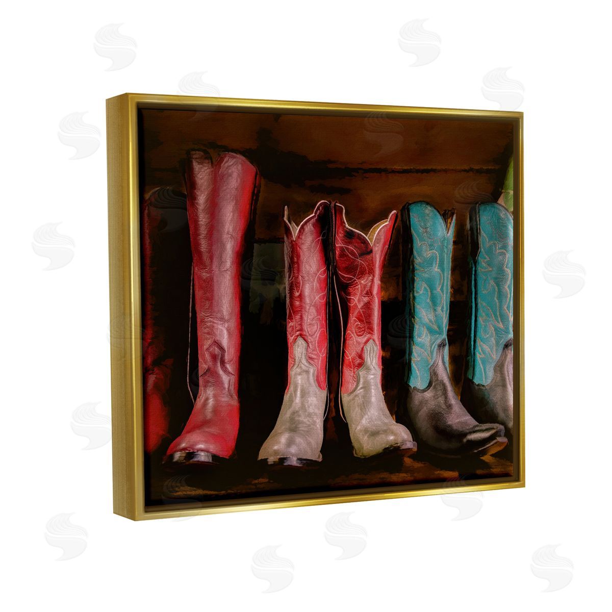 Beth Sheriden Cowgirl Boots Photography Gold Floater Frame Canvas Artside_