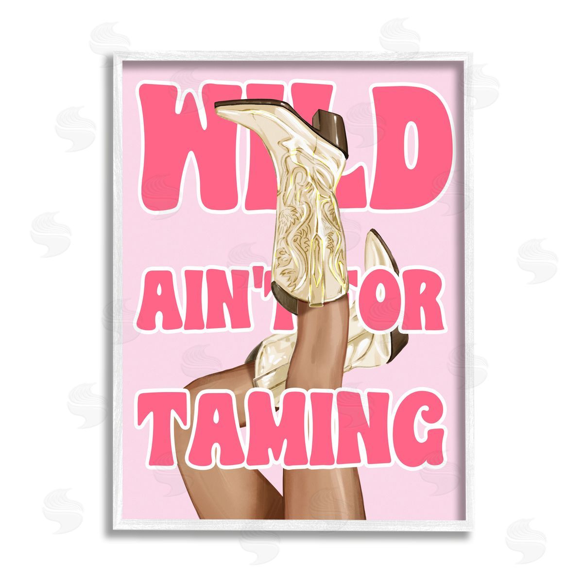 Ziwei Li Wild Ain't For Taming White Framed Giclee Wall Artside_