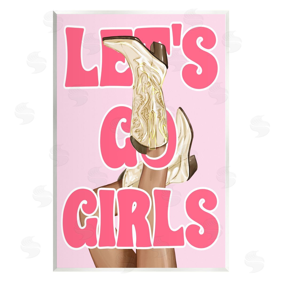Ziwei Li Let's Go Girls Cowgirl Wall Plaque Artside_