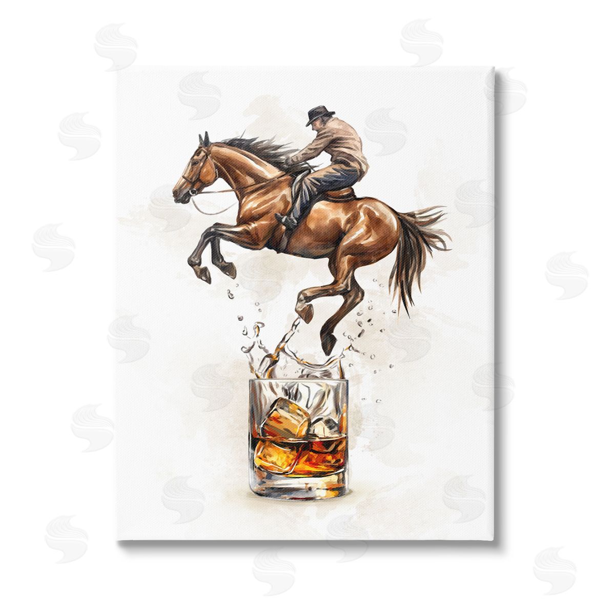 Ziwei Li Cowboy & Bourbon Canvas Wall Art