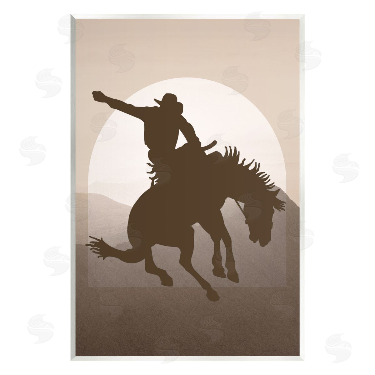 Karen Smith Modern Cowboy Silhouette Wall Plaque Artside_