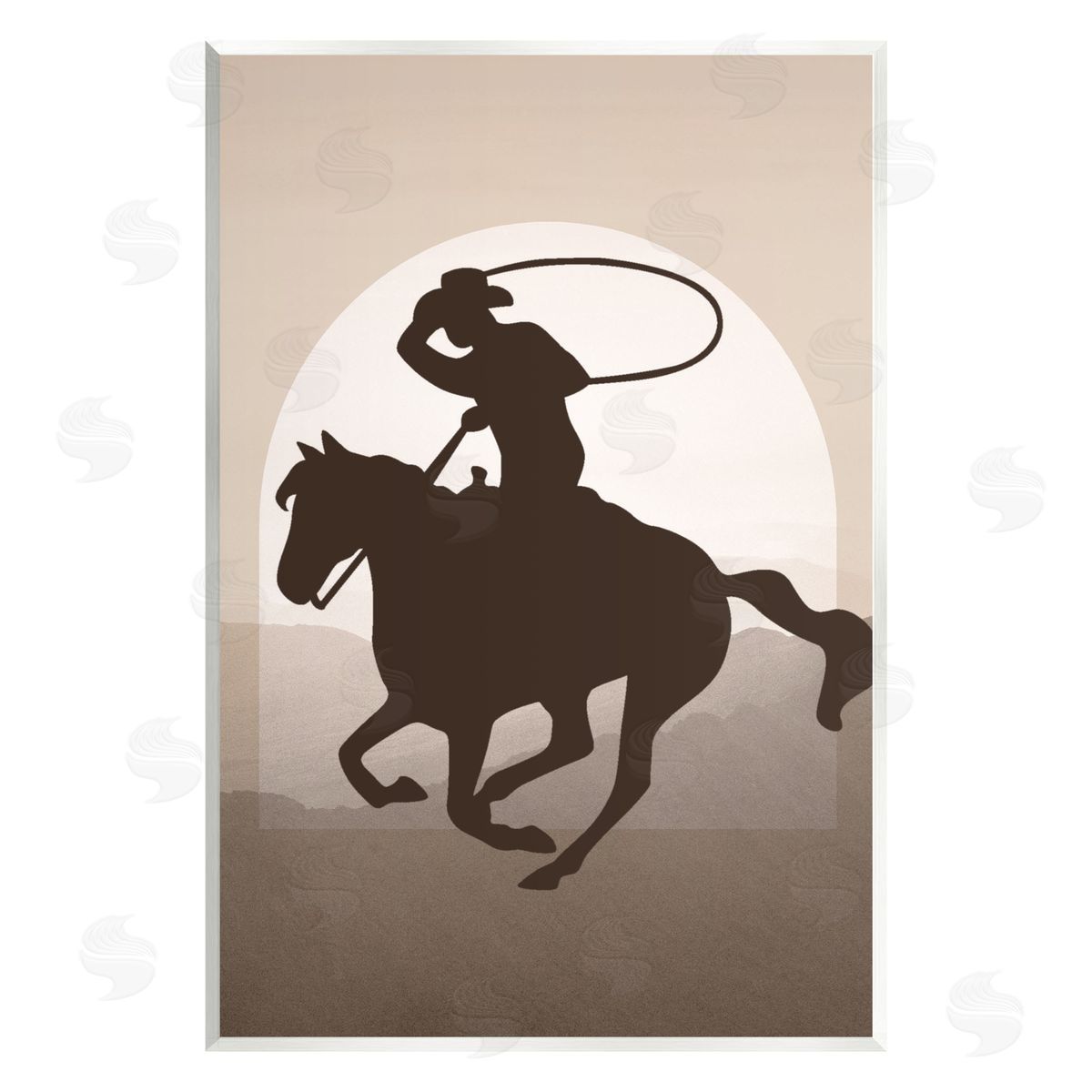 Karen Smith Cowboy with Lasso Wall Plaque Artside_