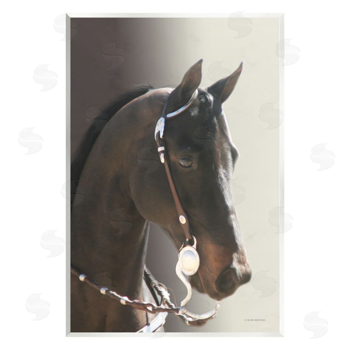 Kari Brooks Horse with Bridle Wall Plaque Artside_