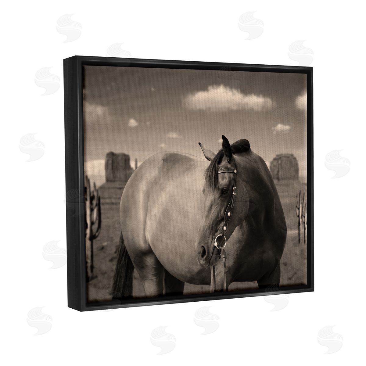 Marcus Prime Desert Horse Photography Black Floater Frame Canvas Artside_