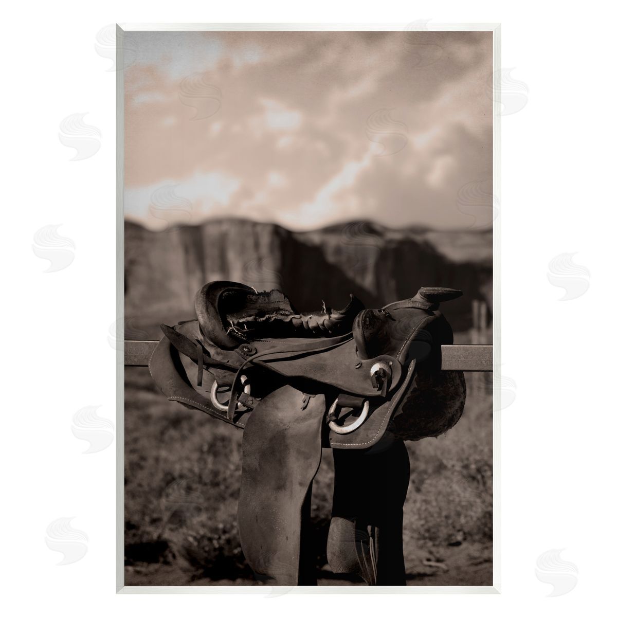 Marcus Prime Horse Saddle in Desert Wall Plaque Artside_