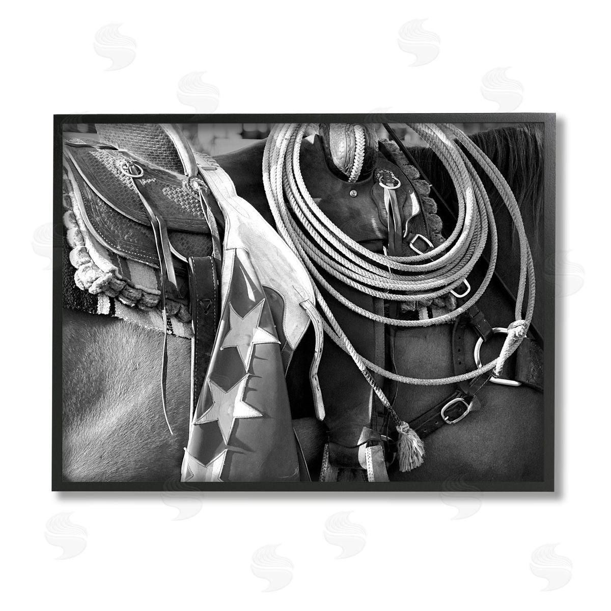 Steve Toole Equestrian Saddle Photography Black Framed Giclee Wall Artside_