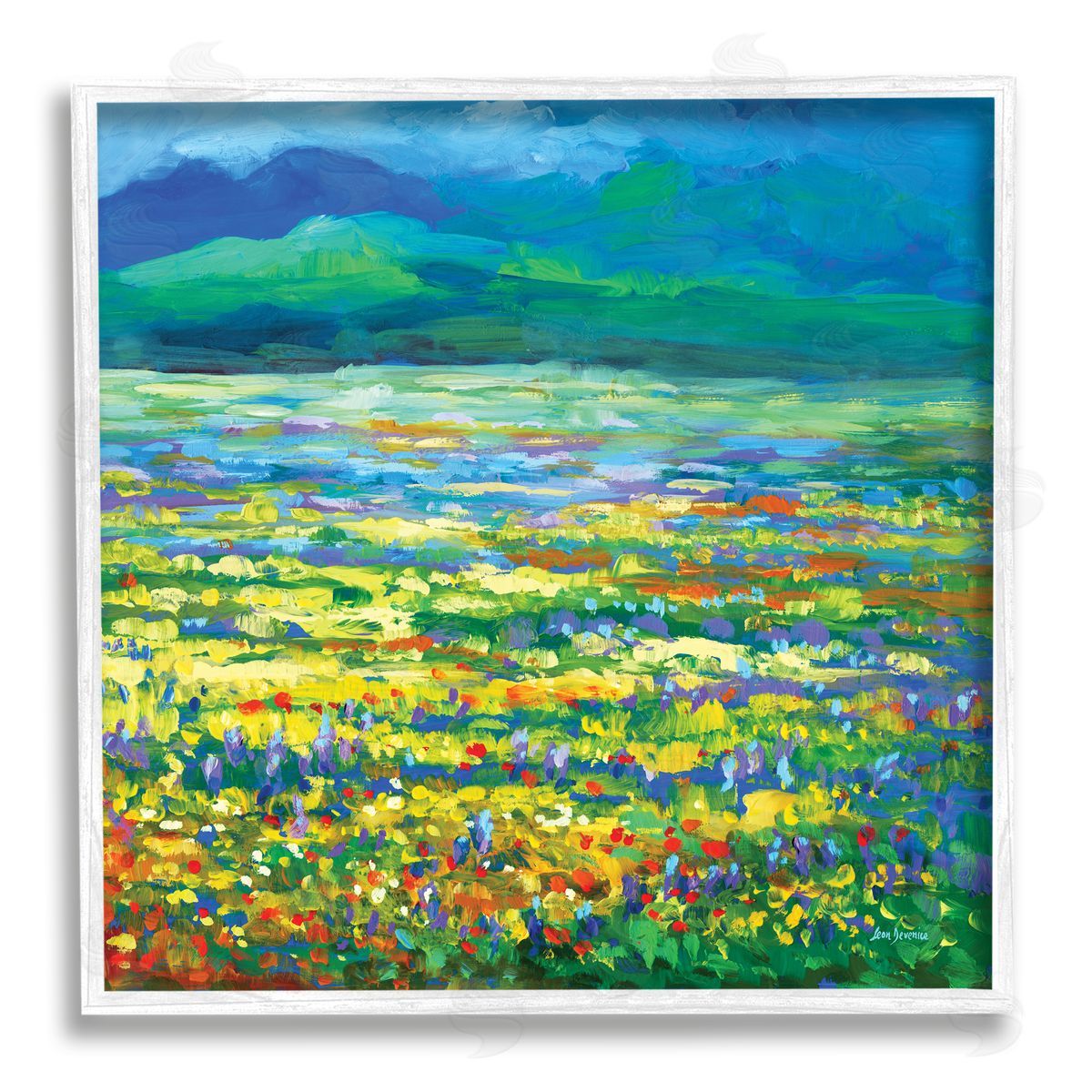 Leon Devenice | Meadow of Wildflowers Blue