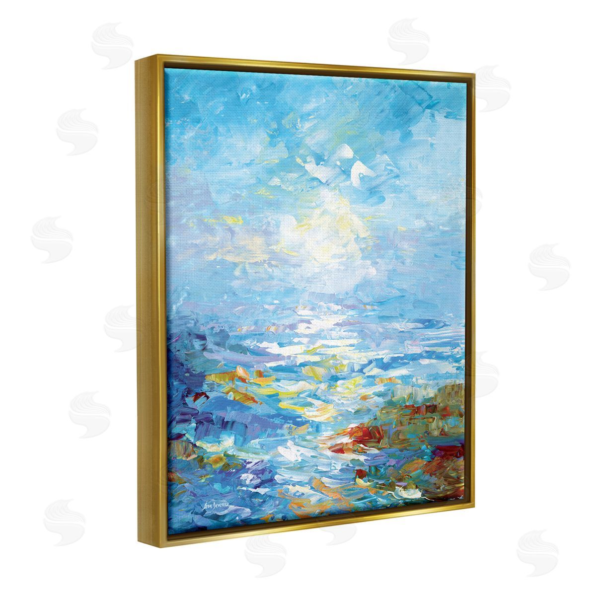 Leon Devenice | Abstract Ocean Bliss Blue