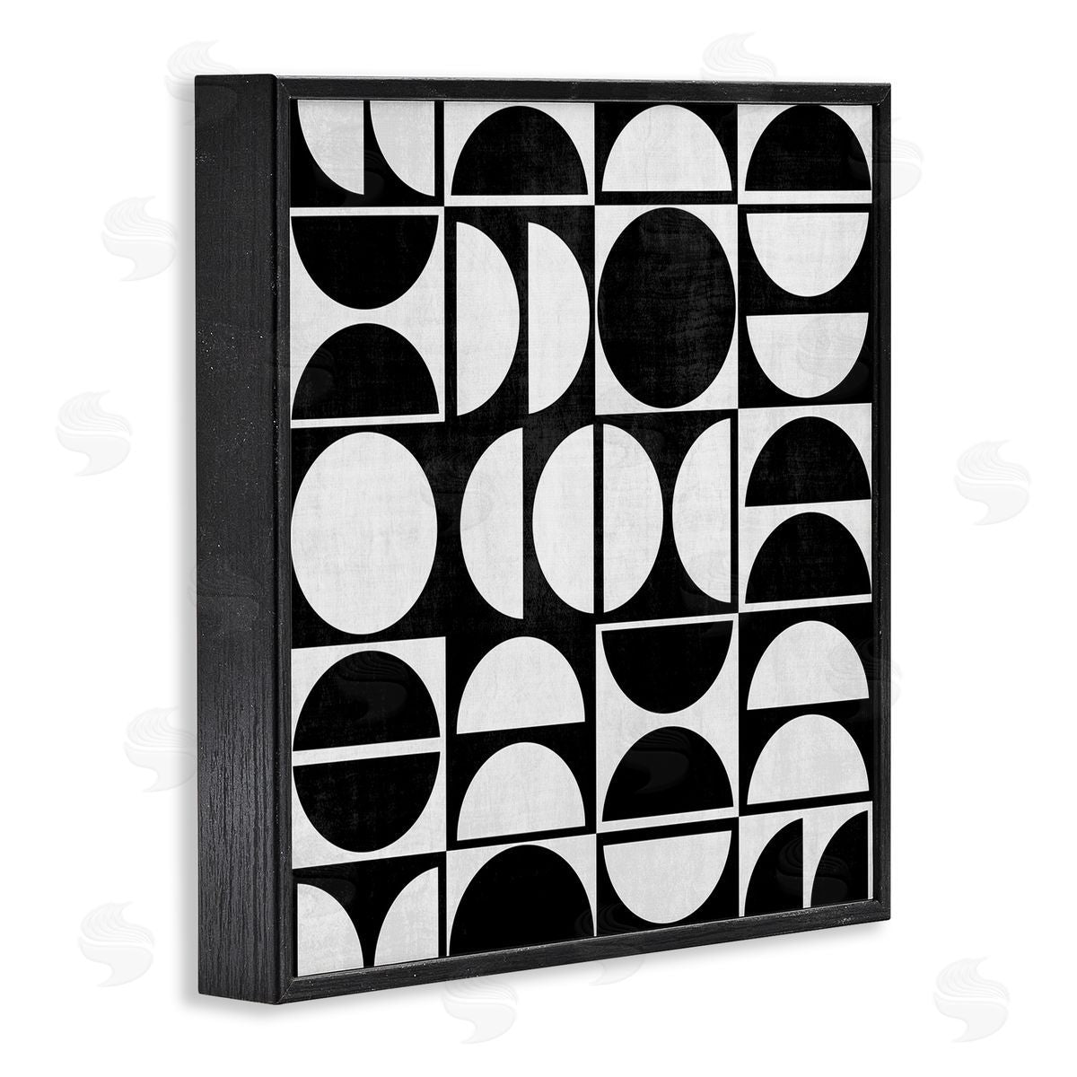 Black & White Arch Pattern Black Frame Print Wall Art, Home Decor by Natalie Carpentieri