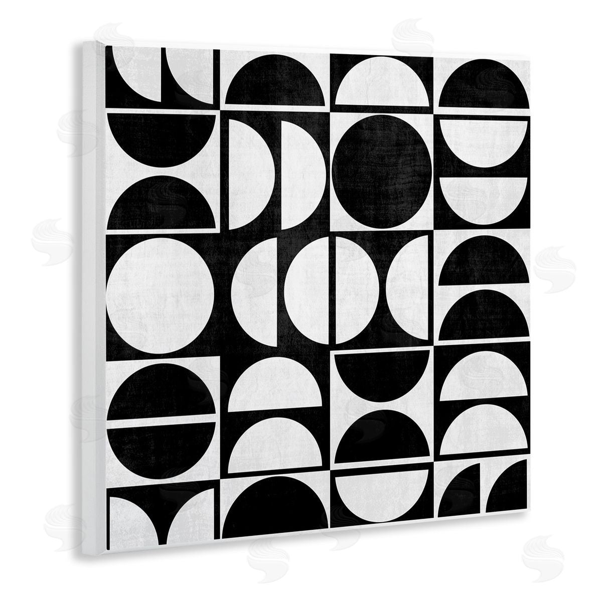 Black & White Arch Pattern Wood Plaque Wall Art, Home Decor by Natalie Carpentieri