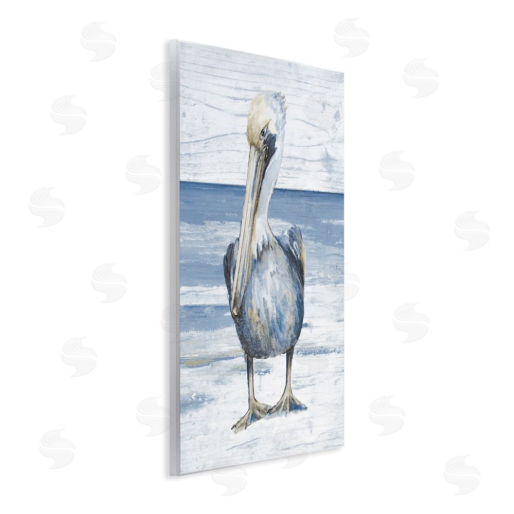 Patricia Pinto Rustic Nautical Pelican Wall Plaque Art Print