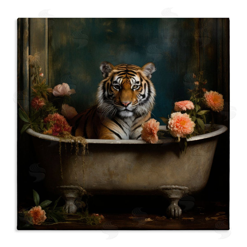 Lazar Studio | Tiger in Floral Bathtub