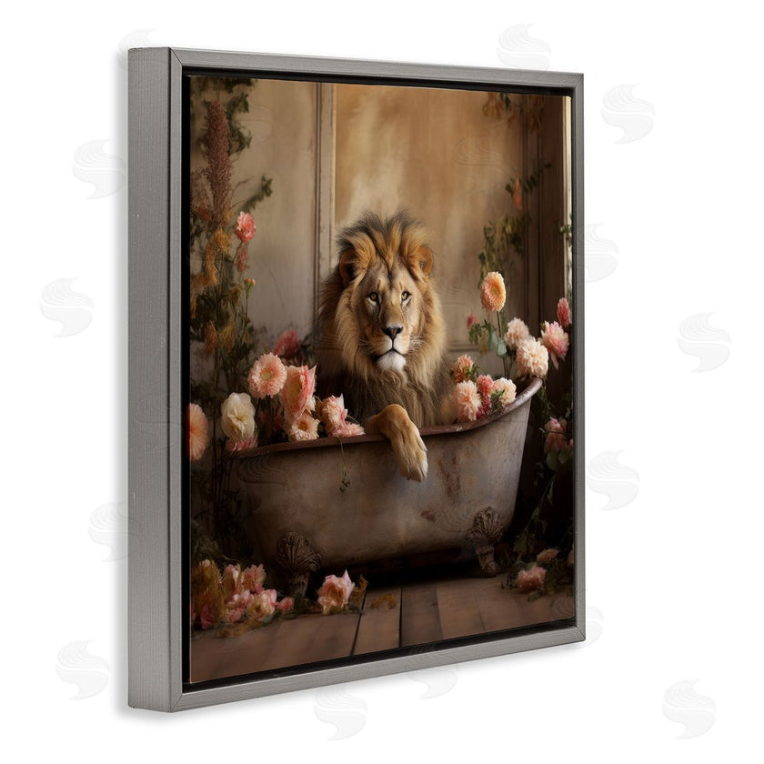 Lazar Studio | Lion in Flower Filled Tub