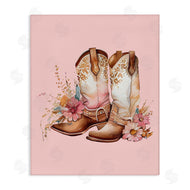 Birch&Ink | Floral Pink Cowgirl Boots
