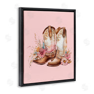 Birch&Ink | Floral Pink Cowgirl Boots
