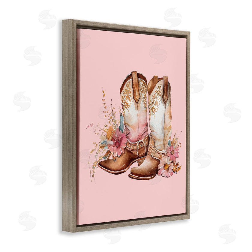 Birch&Ink | Floral Pink Cowgirl Boots
