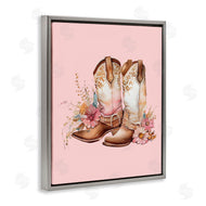 Birch&Ink | Floral Pink Cowgirl Boots