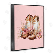 Birch&Ink | Floral Pink Cowgirl Boots