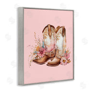 Birch&Ink | Floral Pink Cowgirl Boots