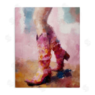 Ziwei Li | Abstract Pink Cowgirl Boots