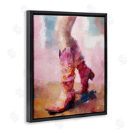 Ziwei Li | Abstract Pink Cowgirl Boots