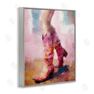 Ziwei Li | Abstract Pink Cowgirl Boots
