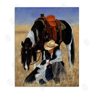 Victoria Schultz | Cowboy with Dog & Horse
