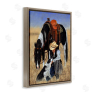 Victoria Schultz | Cowboy with Dog & Horse