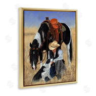 Victoria Schultz | Cowboy with Dog & Horse