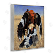 Victoria Schultz | Cowboy with Dog & Horse
