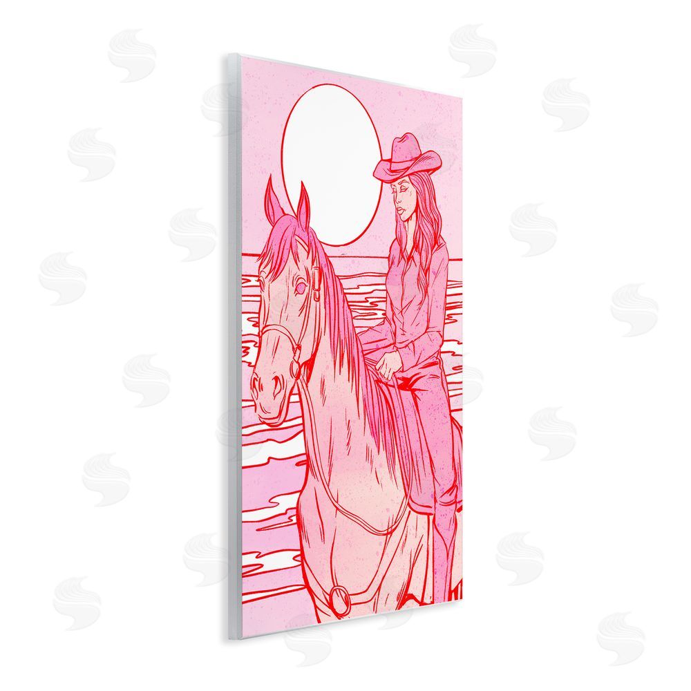 Ziwei Li Vintage Coastal Cowgirl Wall Plaque Art Print