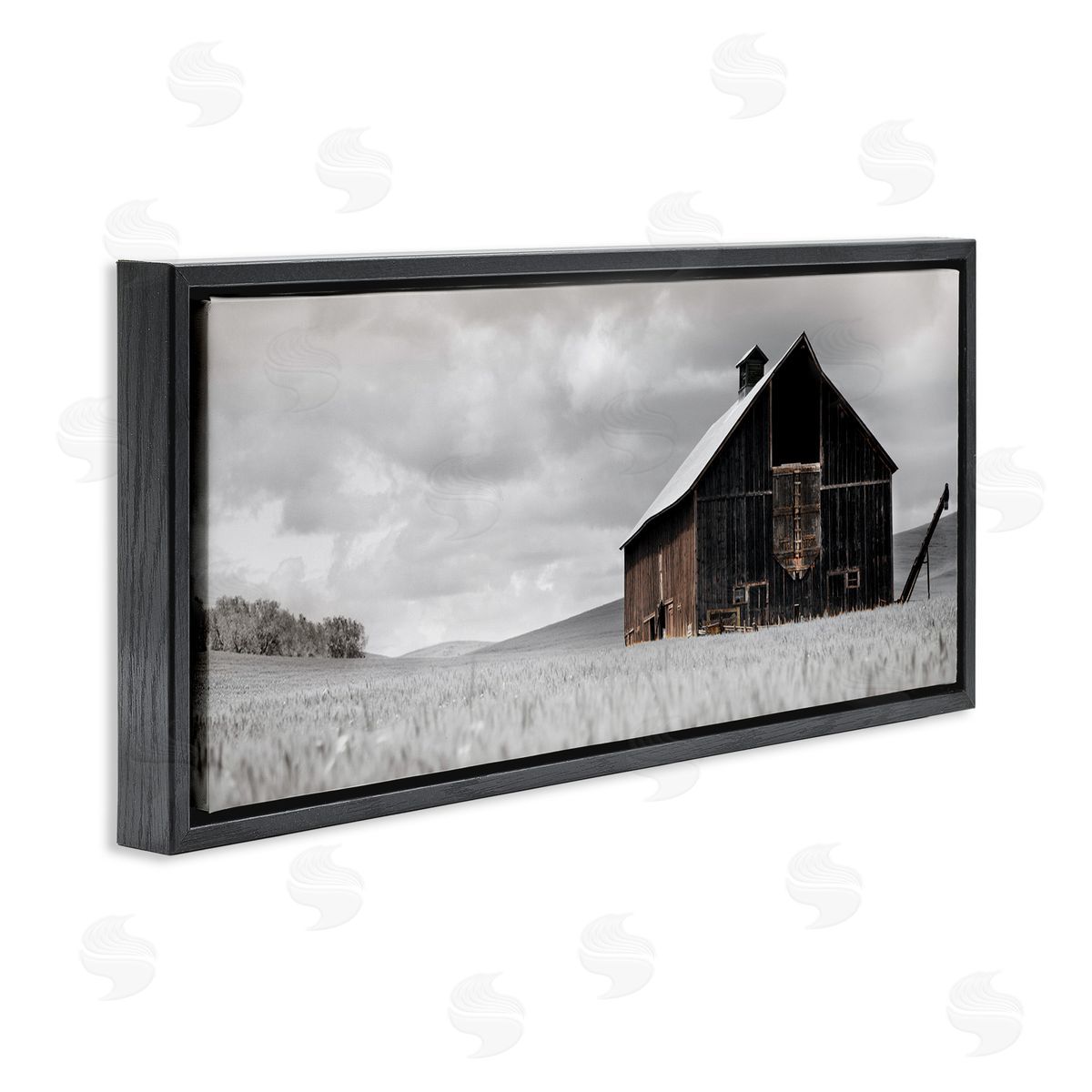 Rustic Barn Scene Black Floating Frame Canvas Wall Art, Home Decor by Danita Delimont