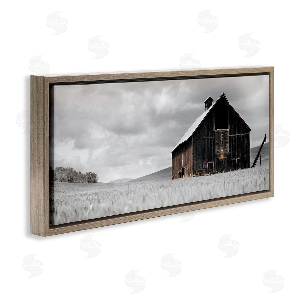 Rustic Barn Scene Brown Floating Frame Canvas Wall Art, Home Decor by Danita Delimont