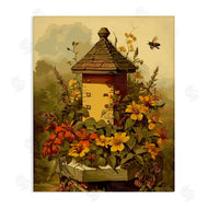 Stupell Studio | Bees & Floral Architecture