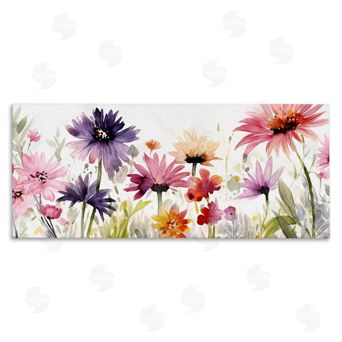 Pink & Purple Blossoms Canvas Wall Art, Home Decor by Ziwei Li