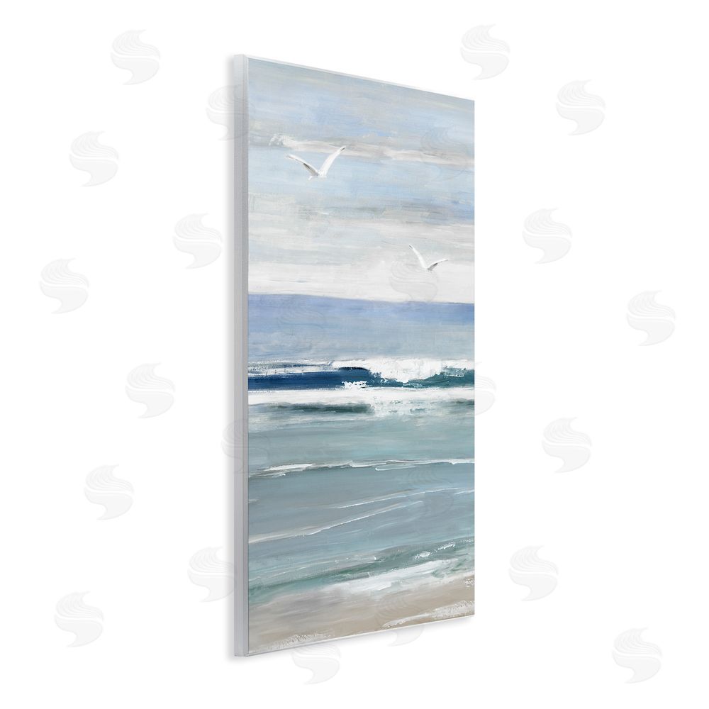 Sally Swatland Rolling Waves & Seagulls Wall Plaque Art Print