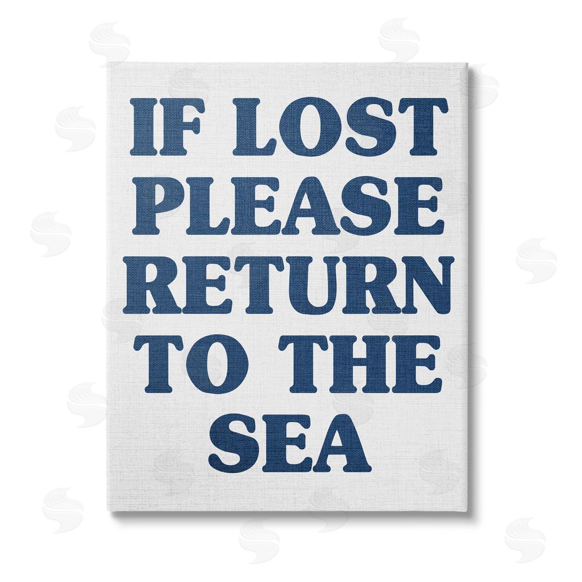 Stupell Studio Return to Sea Phrase Stretched Canvas Wall Art Print
