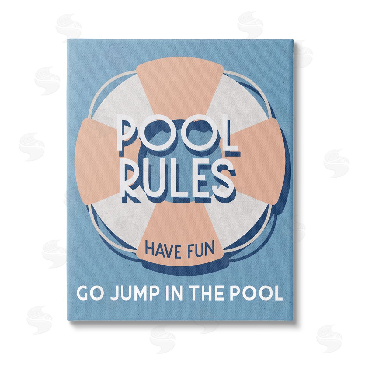 Stupell Studio Vintage Pool Rules Stretched Canvas Wall Art Print