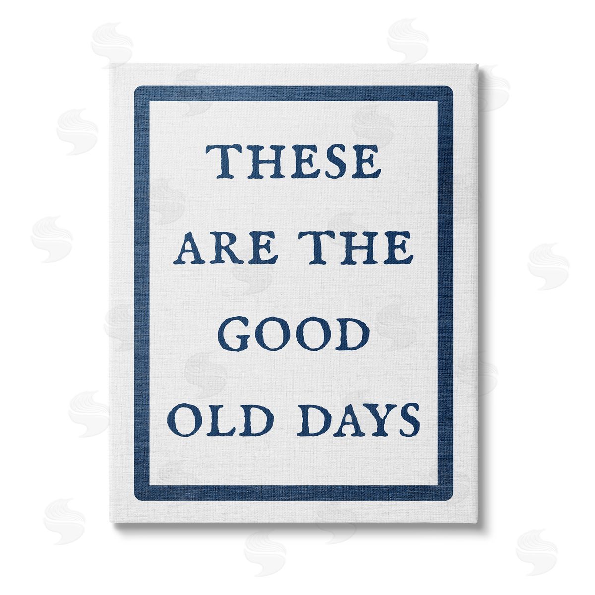 Stupell Studio Good Old Days Phrase Stretched Canvas Wall Art Print