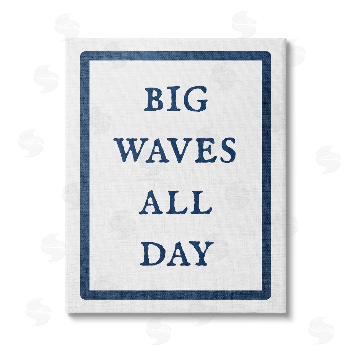 Stupell Studio Big Waves All Day Phrase Stretched Canvas Wall Art Print